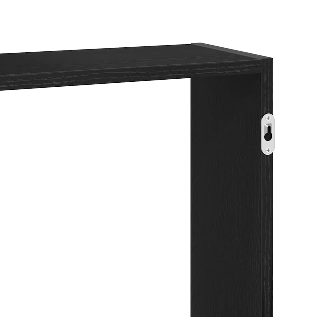 Wandplank Zwart Eiken 159x18x65 cm Bewerkt Hout is nu te koop bij PeponiXL, paradijselijk wonen!