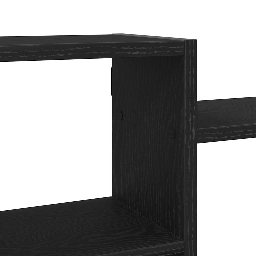 Wandplank Zwart Eiken 129x18x42 cm Bewerkt Hout is nu te koop bij PeponiXL, paradijselijk wonen!