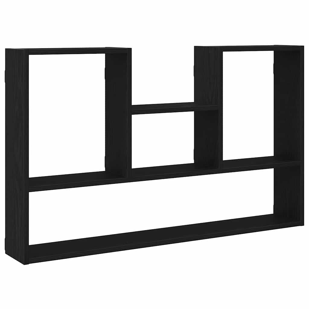 Wandplank Zwart Eiken 99x15x60 cm Bewerkt Hout is nu te koop bij PeponiXL, paradijselijk wonen!