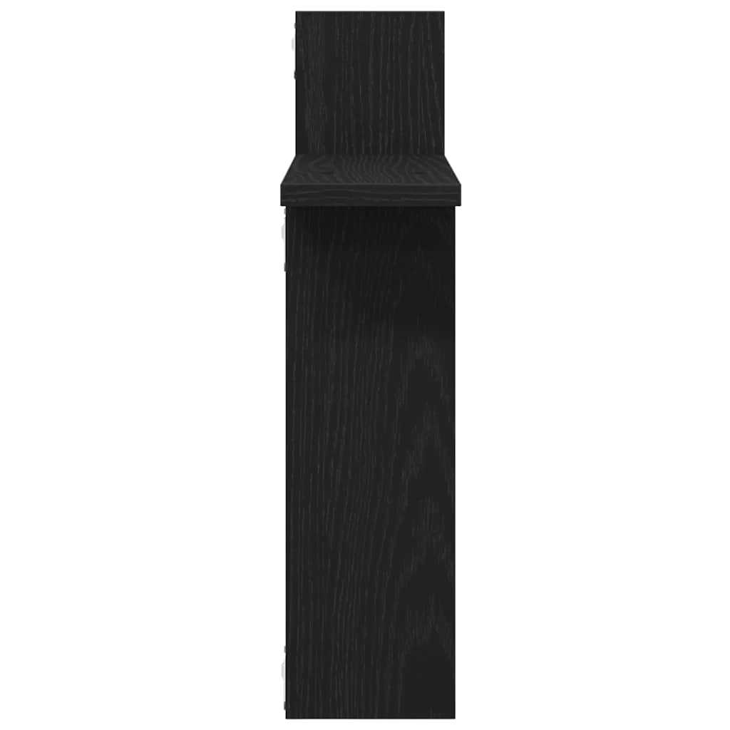 Wandplanken 2 stuks Zwarte Eiken 50x12x50 cm Bewerkt Hout is nu te koop bij PeponiXL, paradijselijk wonen!
