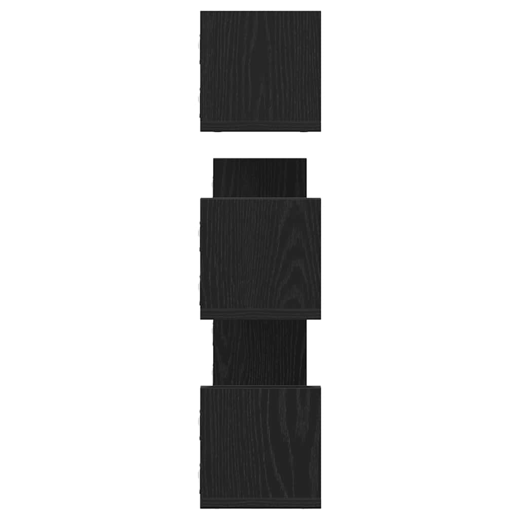 Wandplanken 3 stuks Zwart Eiken 80x18x18 cm Bewerkt Hout is nu te koop bij PeponiXL, paradijselijk wonen!