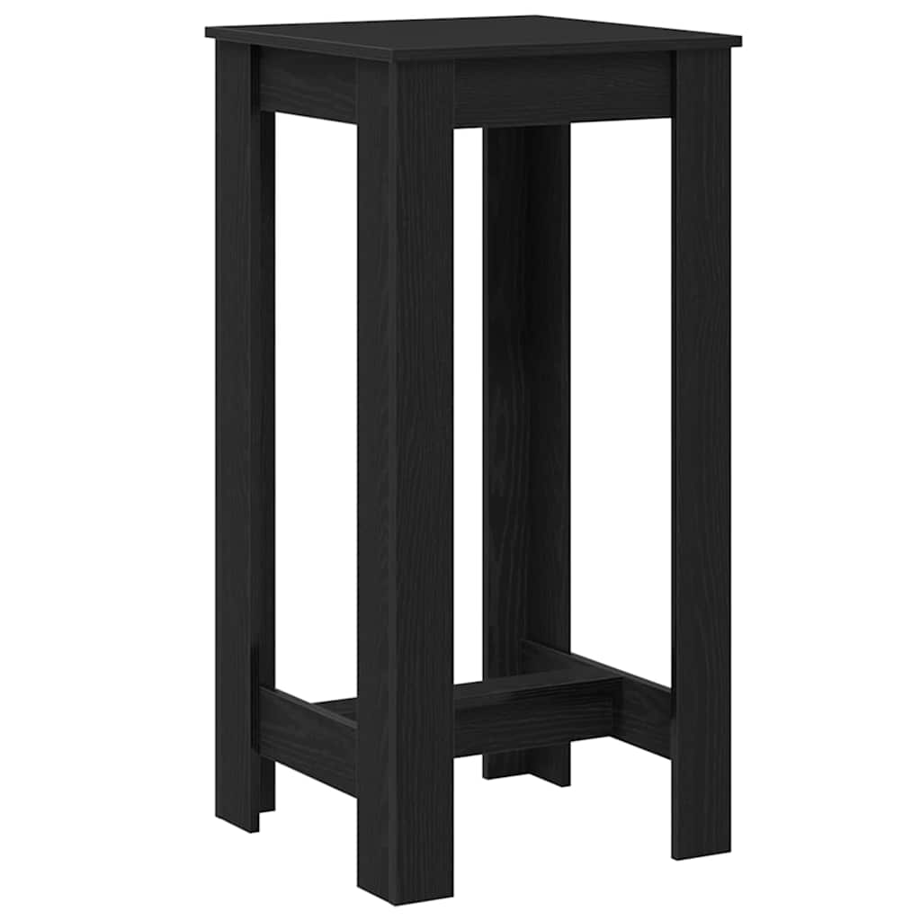 Bartafel Zwart Eiken 51 x 50 x 103.5 cm Bewerkt hout is nu te koop bij PeponiXL, paradijselijk wonen!
