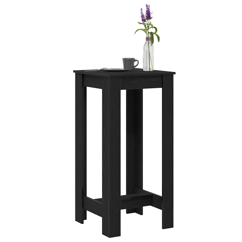 Bartafel Zwart Eiken 51 x 50 x 103.5 cm Bewerkt hout is nu te koop bij PeponiXL, paradijselijk wonen!