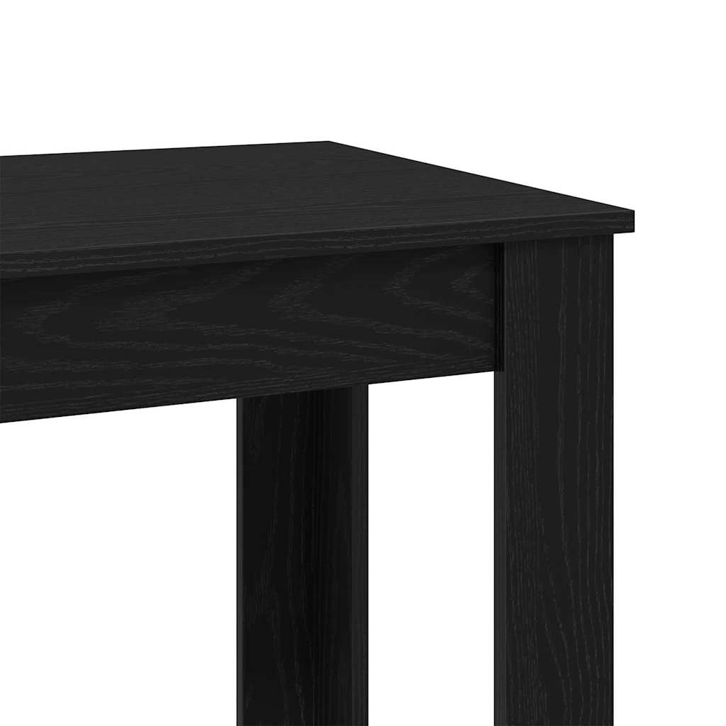 Bartafel Zwart Eiken 102 x 50 x 103.5 cm Bewerkt hout is nu te koop bij PeponiXL, paradijselijk wonen!