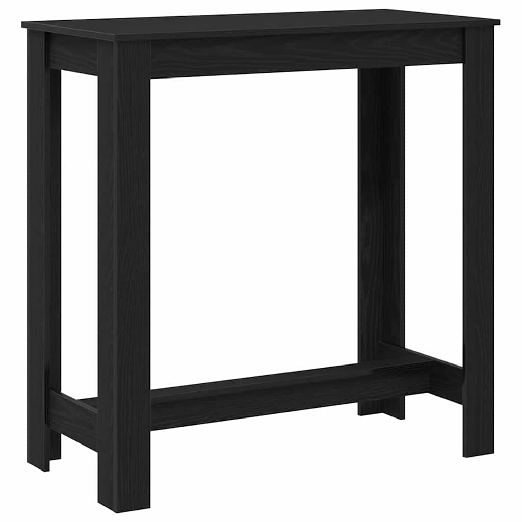 Bartafel Zwart Eiken 102 x 50 x 103.5 cm Bewerkt hout is nu te koop bij PeponiXL, paradijselijk wonen!