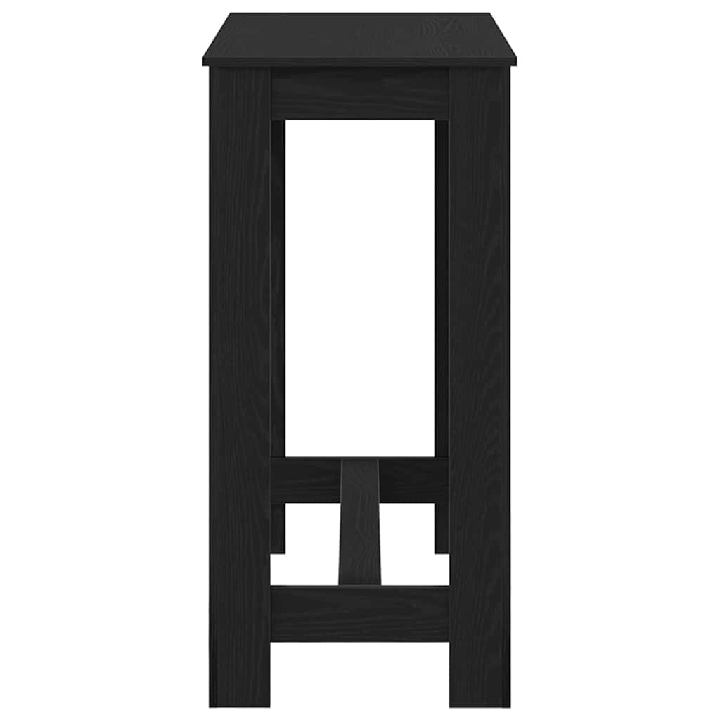 Bartafel Zwart Eiken 102 x 50 x 103.5 cm Bewerkt hout is nu te koop bij PeponiXL, paradijselijk wonen!