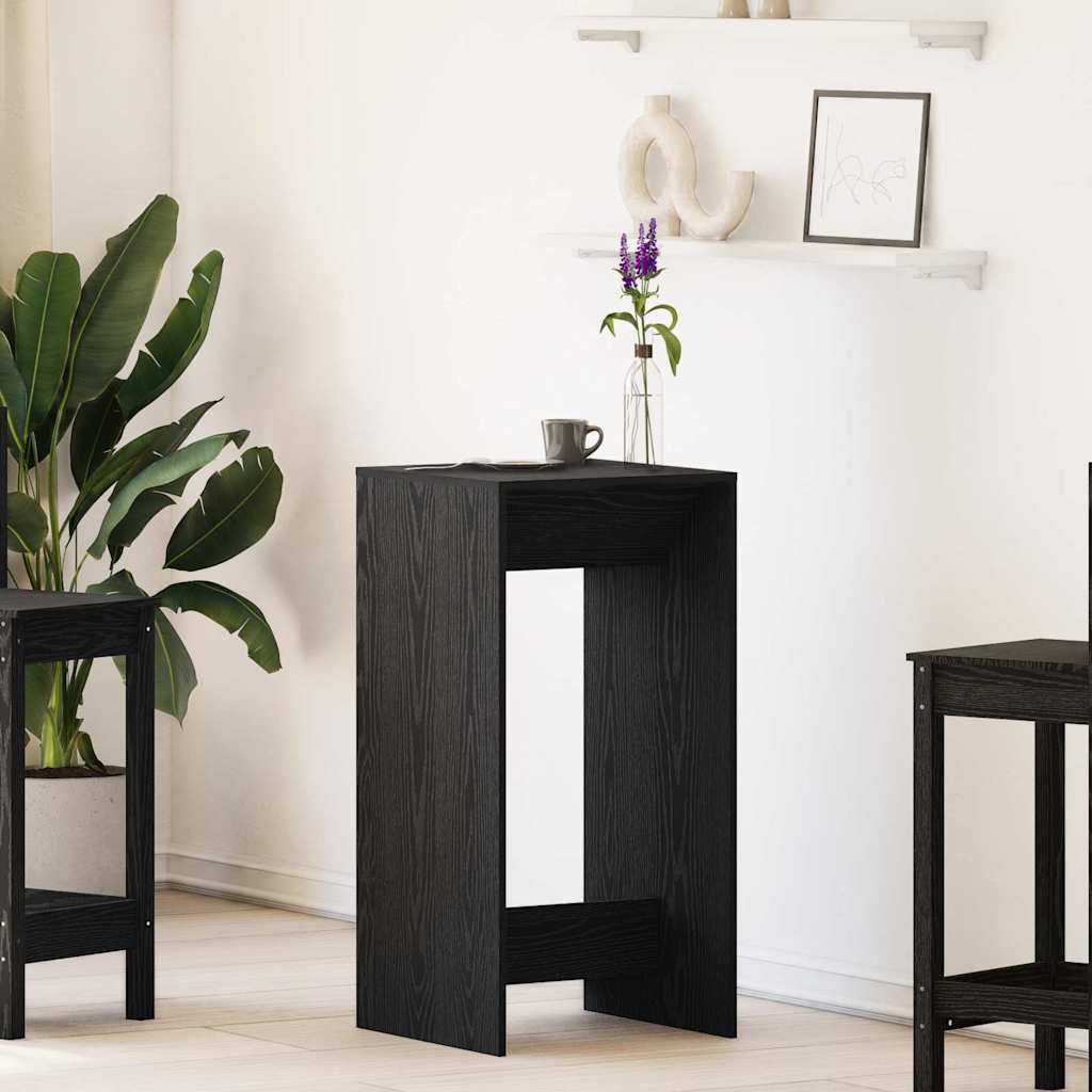 Bartafel Zwart Eiken 51 x 50 x 103,5 cm Bewerkt hout is nu te koop bij PeponiXL, paradijselijk wonen!