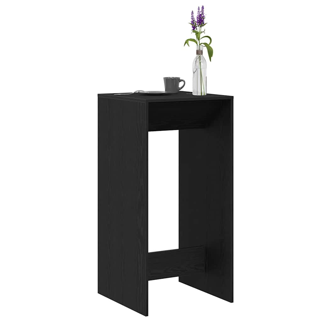 Bartafel Zwart Eiken 51 x 50 x 103,5 cm Bewerkt hout is nu te koop bij PeponiXL, paradijselijk wonen!