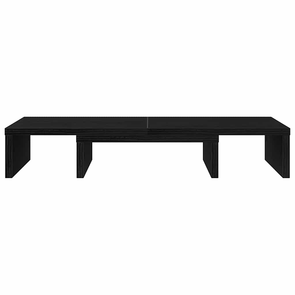 Monitorstandaard verstelbaar zwart eiken 60x24x10,5 cm bewerkt hout is nu te koop bij PeponiXL, paradijselijk wonen!