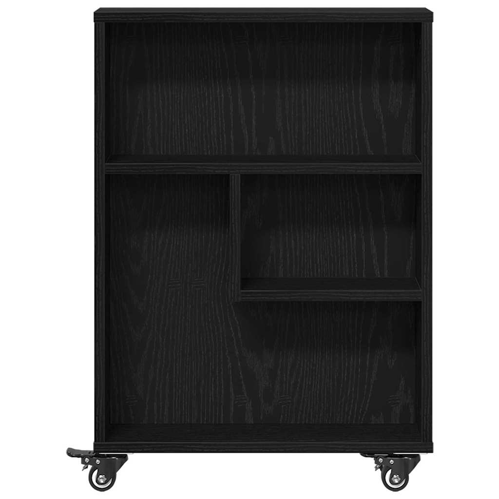 Smalle Opbergtrolley Zwart Eiken 48 x 13 x 68 cm is nu te koop bij PeponiXL, paradijselijk wonen!