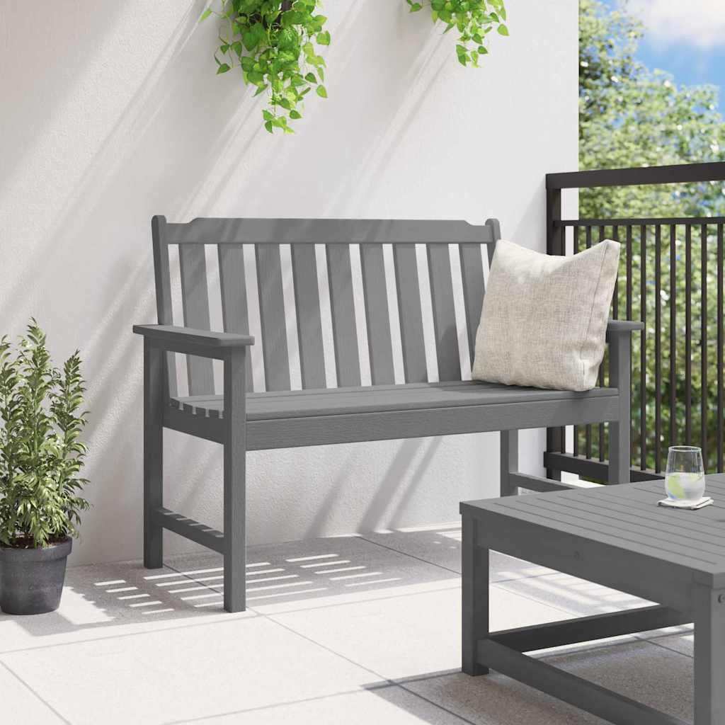 Tuinbank Lichtgrijs 120 x 59 x 88 cm HDPE is nu te koop bij PeponiXL, paradijselijk wonen!