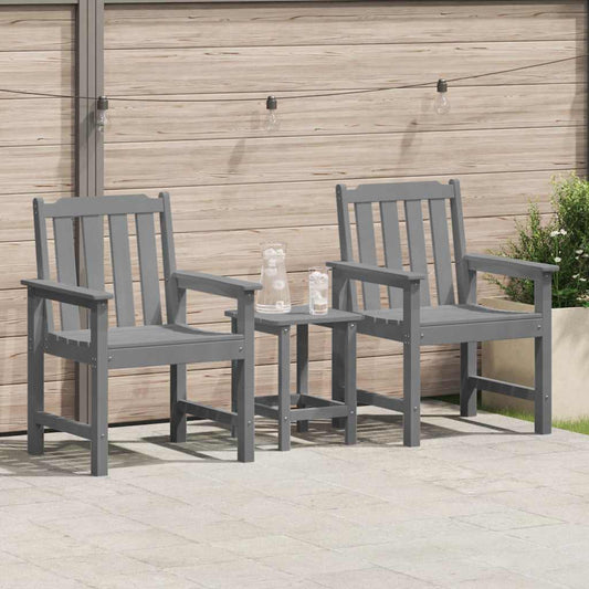 Tuin eetkamerstoel 2 pcs Lichtgrijs 65,5 x 59 x 88 cm HDPE is nu te koop bij PeponiXL, paradijselijk wonen!