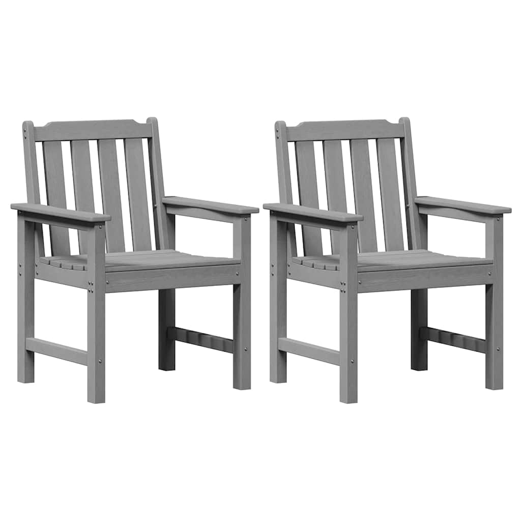 Tuin eetkamerstoel 2 pcs Lichtgrijs 65,5 x 59 x 88 cm HDPE is nu te koop bij PeponiXL, paradijselijk wonen!