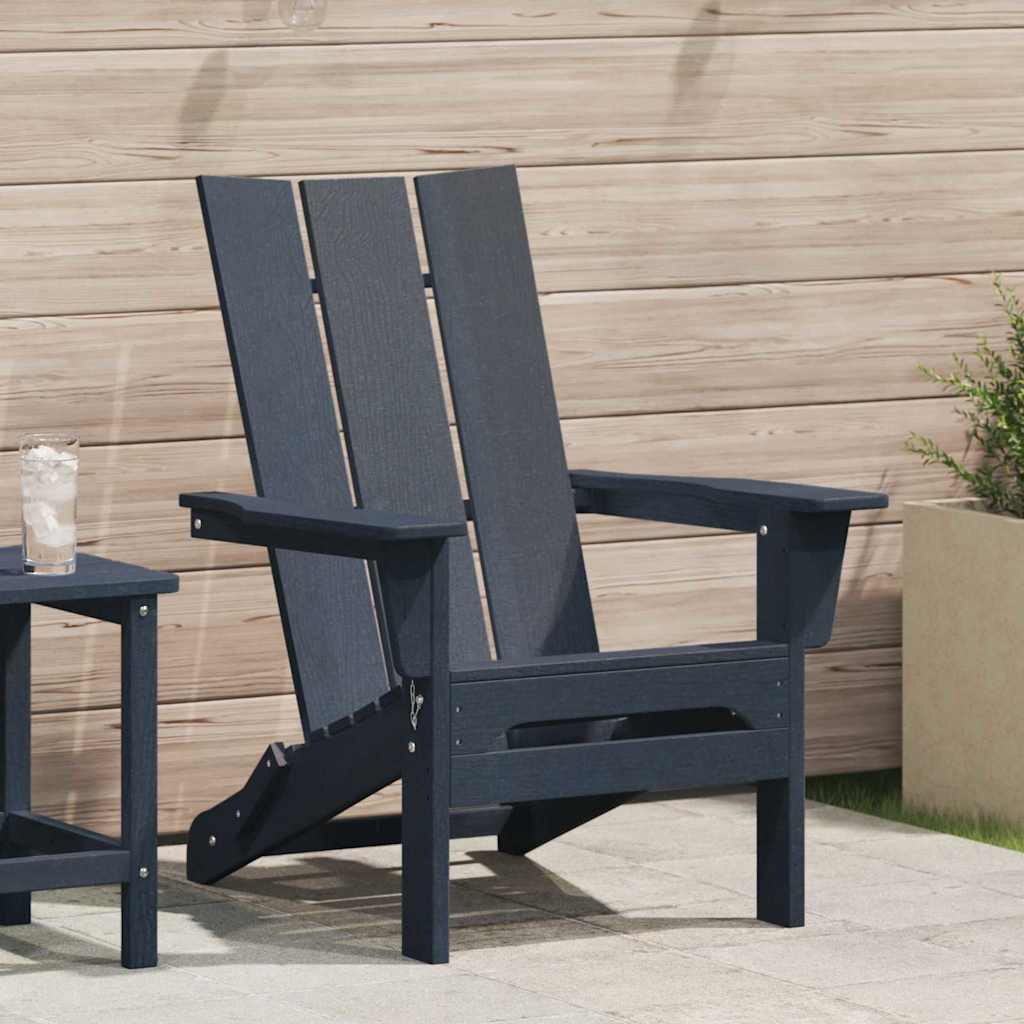Vouw Adirondack Stoel Marineblauw 80,5 x 74,5 x 92 cm HDPE is nu te koop bij PeponiXL, paradijselijk wonen!