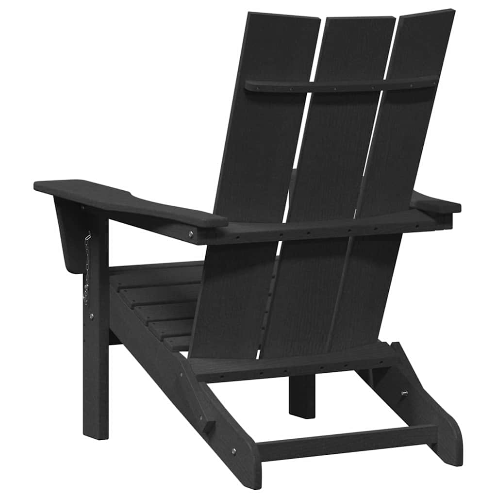 Vouw Adirondack Stoel Zwart 80,5 x 74,5 x 92 cm HDPE is nu te koop bij PeponiXL, paradijselijk wonen!