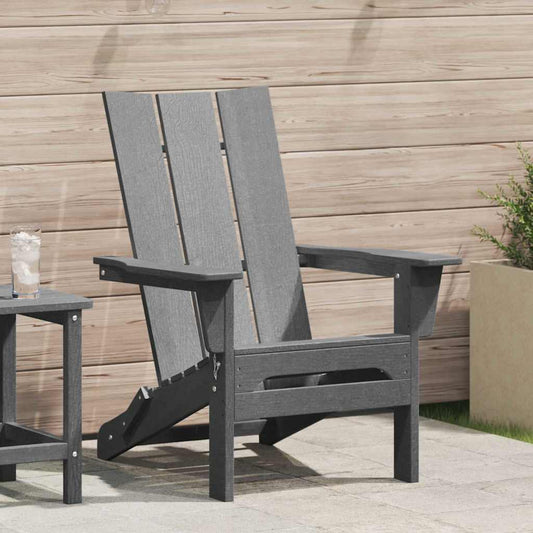 Vouw Adirondack Stoel Lichtgrijs 80,5 x 74,5 x 92 cm HDPE is nu te koop bij PeponiXL, paradijselijk wonen!