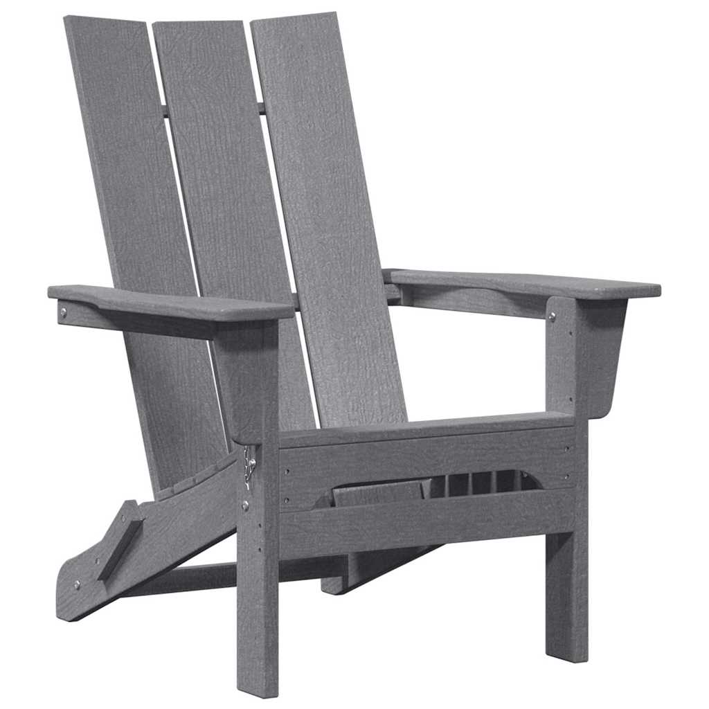 Vouw Adirondack Stoel Lichtgrijs 80,5 x 74,5 x 92 cm HDPE is nu te koop bij PeponiXL, paradijselijk wonen!