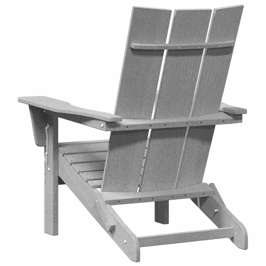 Vouw Adirondack Stoel Lichtgrijs 80,5 x 74,5 x 92 cm HDPE is nu te koop bij PeponiXL, paradijselijk wonen!