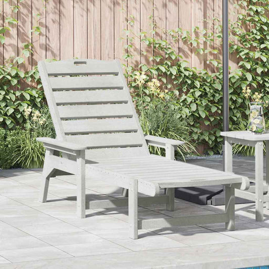 Ligstoel Wit 195,5 x 53 x 98,5 cm HDPE is nu te koop bij PeponiXL, paradijselijk wonen!