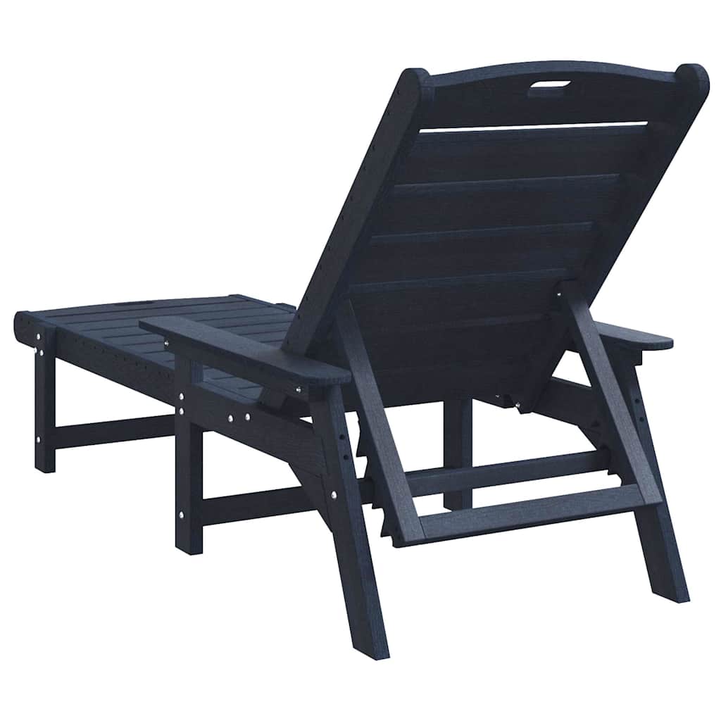 Ligstoel Marineblauw 195,5 x 53 x 98,5 cm HDPE is nu te koop bij PeponiXL, paradijselijk wonen!