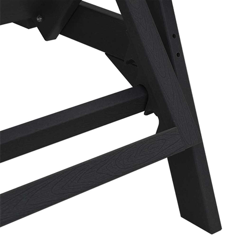 Ligstoel Zwart 195,5 x 53 x 98,5 cm HDPE is nu te koop bij PeponiXL, paradijselijk wonen!