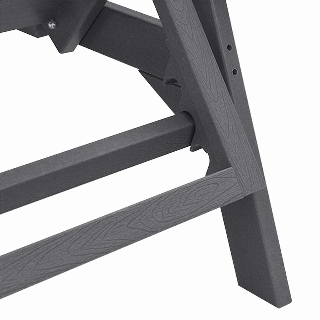 Ligstoel Lichtgrijs 195,5 x 53 x 98,5 cm HDPE is nu te koop bij PeponiXL, paradijselijk wonen!