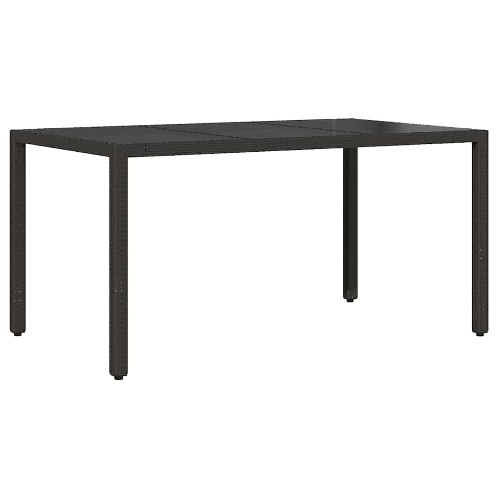 Tuin eettafelset 7 pcs Zwart poly rattan is nu te koop bij PeponiXL, paradijselijk wonen!
