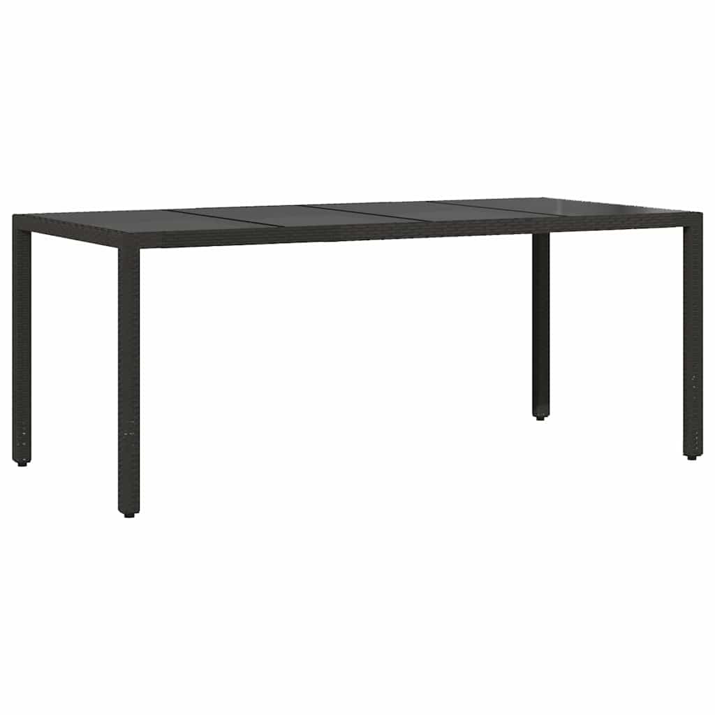 Tuin eettafelset 7 pcs Zwart poly rattan is nu te koop bij PeponiXL, paradijselijk wonen!