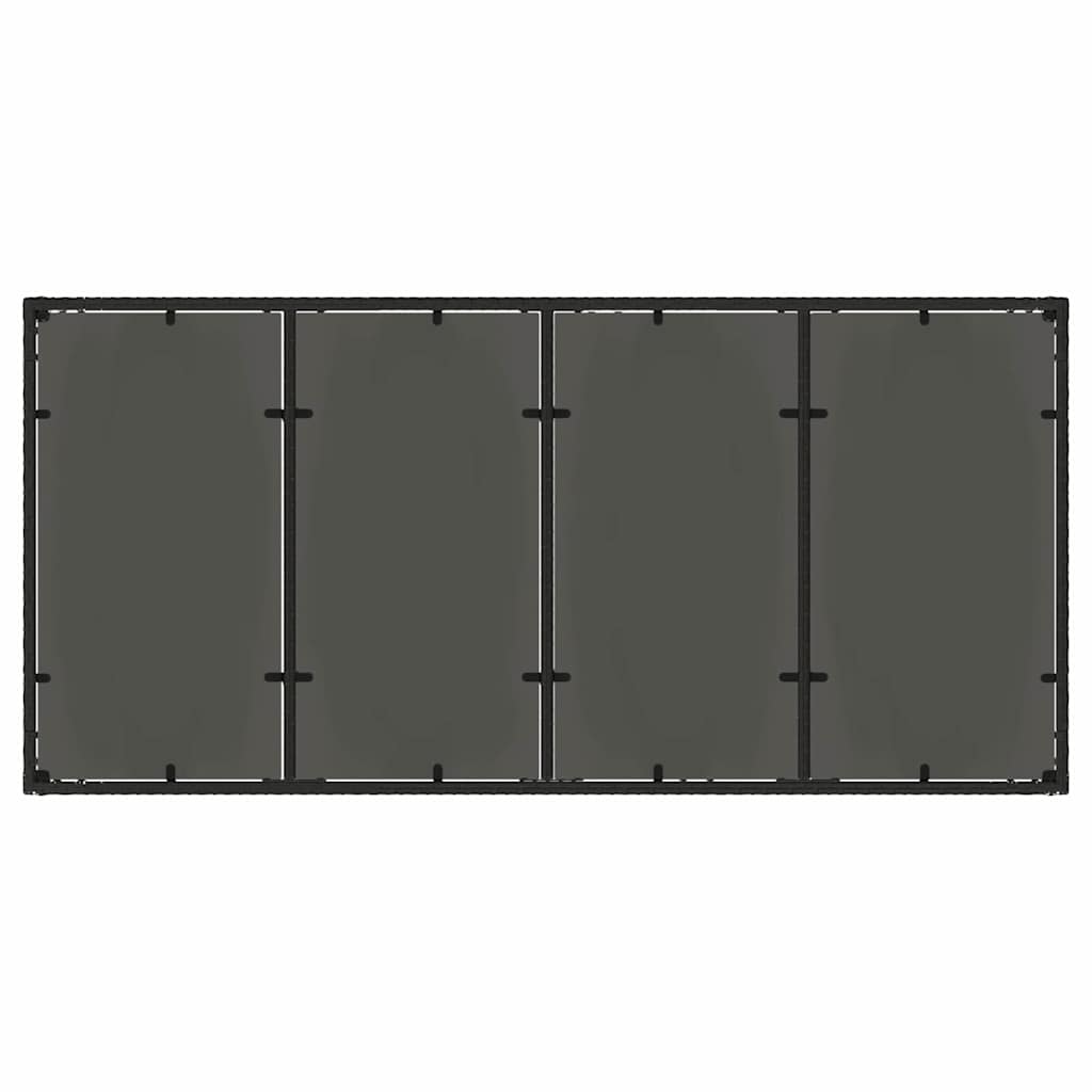 Tuin eettafelset 7 pcs Zwart poly rattan is nu te koop bij PeponiXL, paradijselijk wonen!