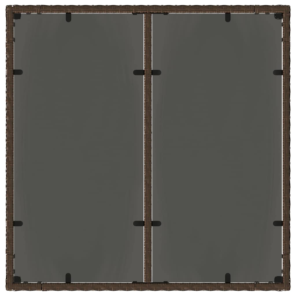 Tuin eettafelset 7 pcs Bruin poly rattan is nu te koop bij PeponiXL, paradijselijk wonen!