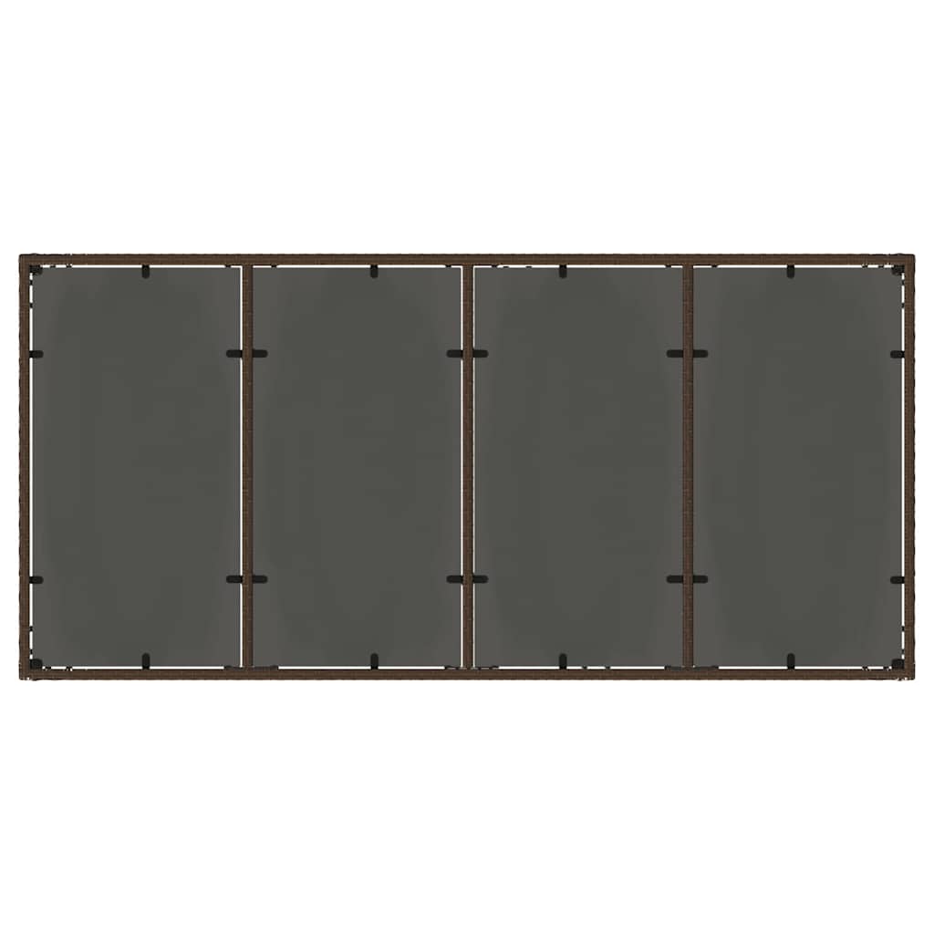 Tuin eettafelset 7 pcs Bruin poly rattan is nu te koop bij PeponiXL, paradijselijk wonen!