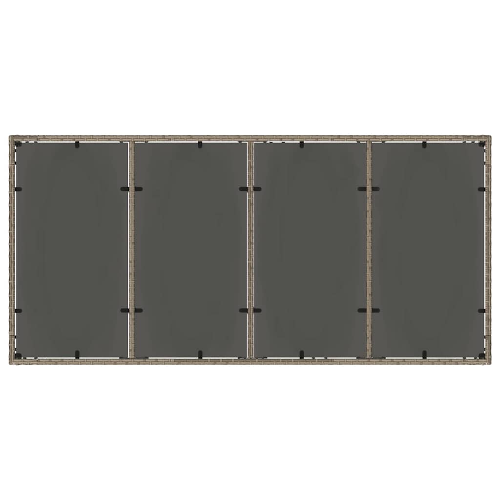 Tuin eettafelset 7 pcs Grijs poly rattan is nu te koop bij PeponiXL, paradijselijk wonen!