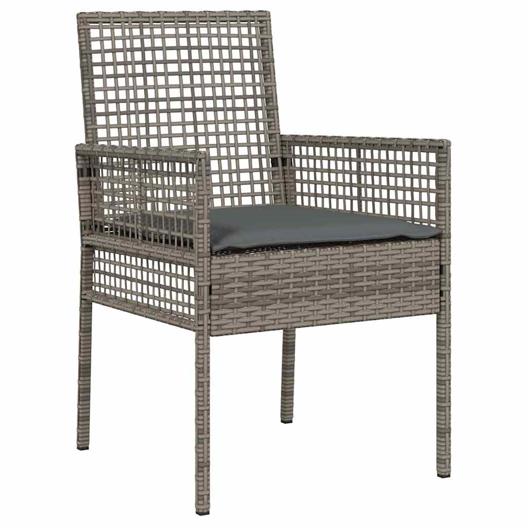 Tuin eettafelset 9 pcs Grijs poly rattan is nu te koop bij PeponiXL, paradijselijk wonen!