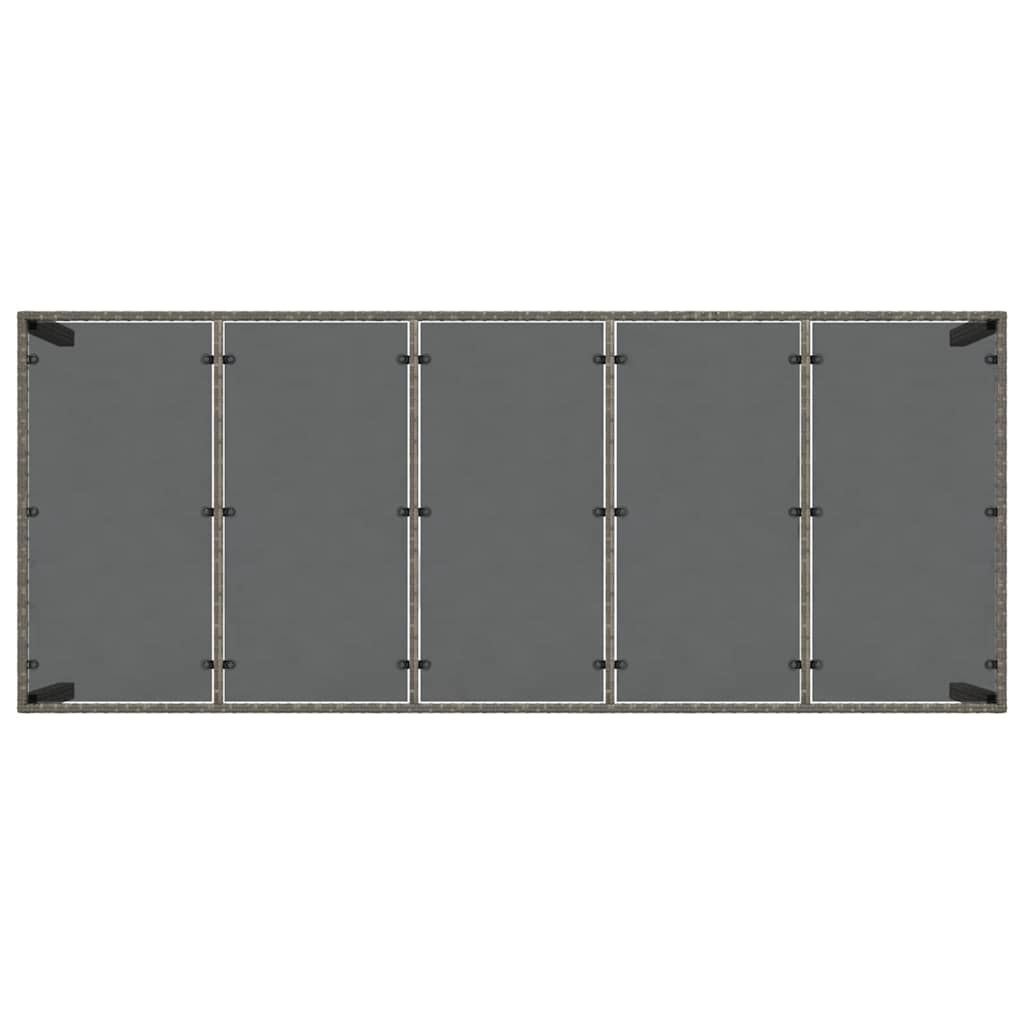Tuin eettafelset 11 pcs Grijs poly rattan is nu te koop bij PeponiXL, paradijselijk wonen!