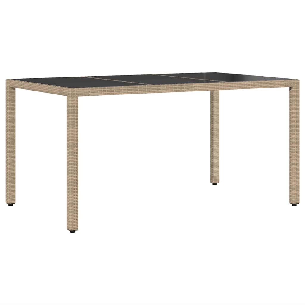 Tuin eettafelset 7 pcs Beige poly rattan is nu te koop bij PeponiXL, paradijselijk wonen!