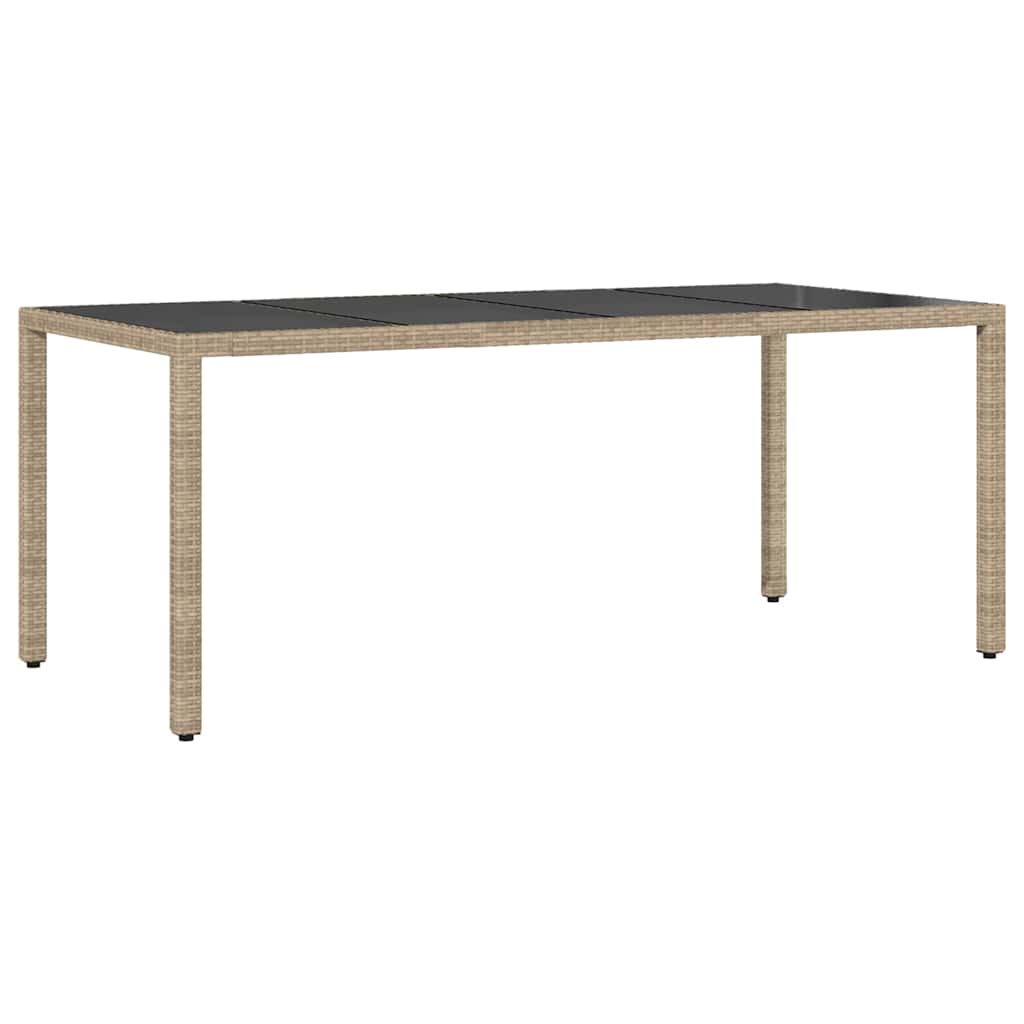 Tuin eettafelset 7 pcs Beige poly rattan is nu te koop bij PeponiXL, paradijselijk wonen!