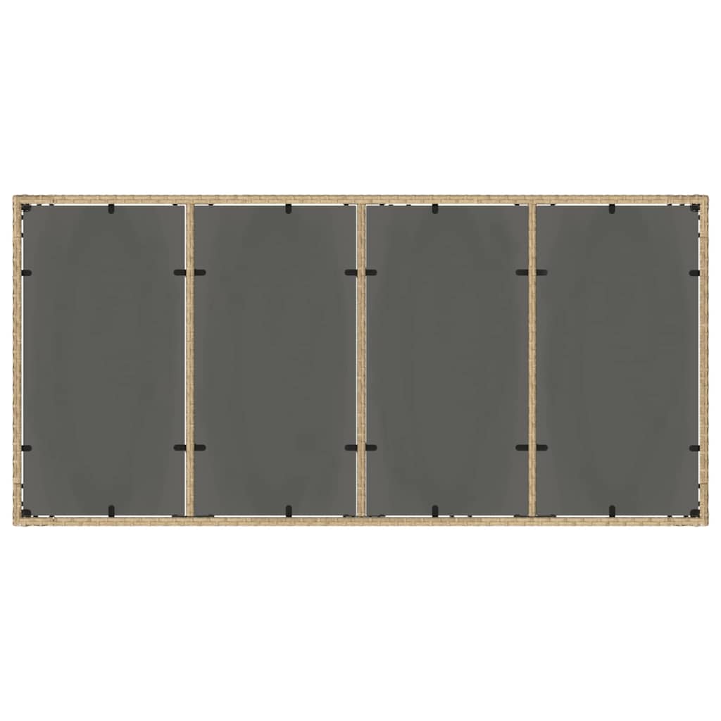 Tuin eettafelset 7 pcs Beige poly rattan is nu te koop bij PeponiXL, paradijselijk wonen!
