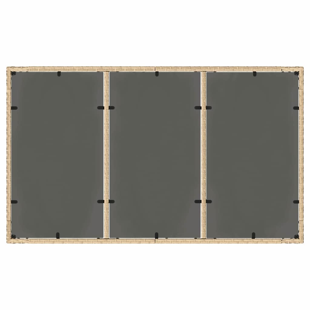 Tuin eettafelset 7 pcs Beige poly rattan is nu te koop bij PeponiXL, paradijselijk wonen!
