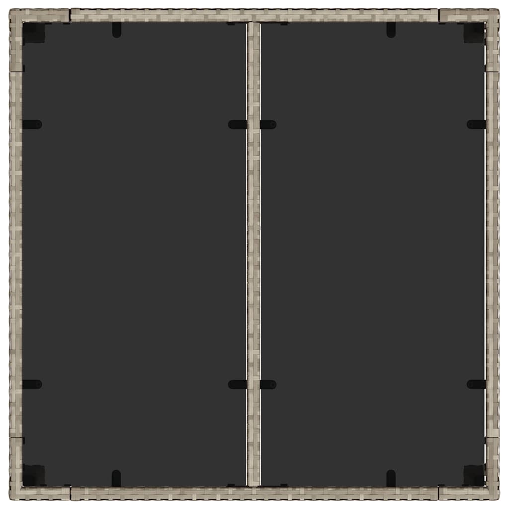 Tuin eettafelset 3 pcs Lichtgrijs poly rattan is nu te koop bij PeponiXL, paradijselijk wonen!