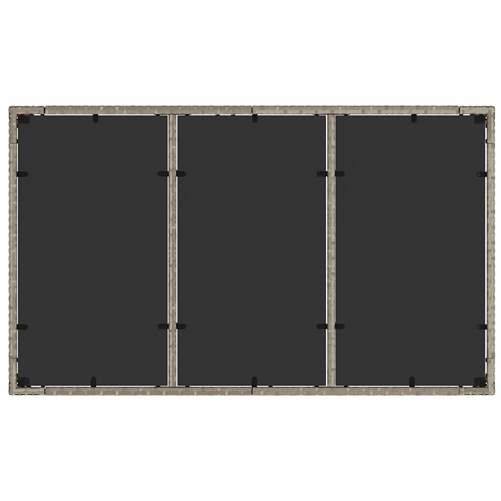 Tuin eettafelset 7 pcs Lichtgrijs poly rattan is nu te koop bij PeponiXL, paradijselijk wonen!