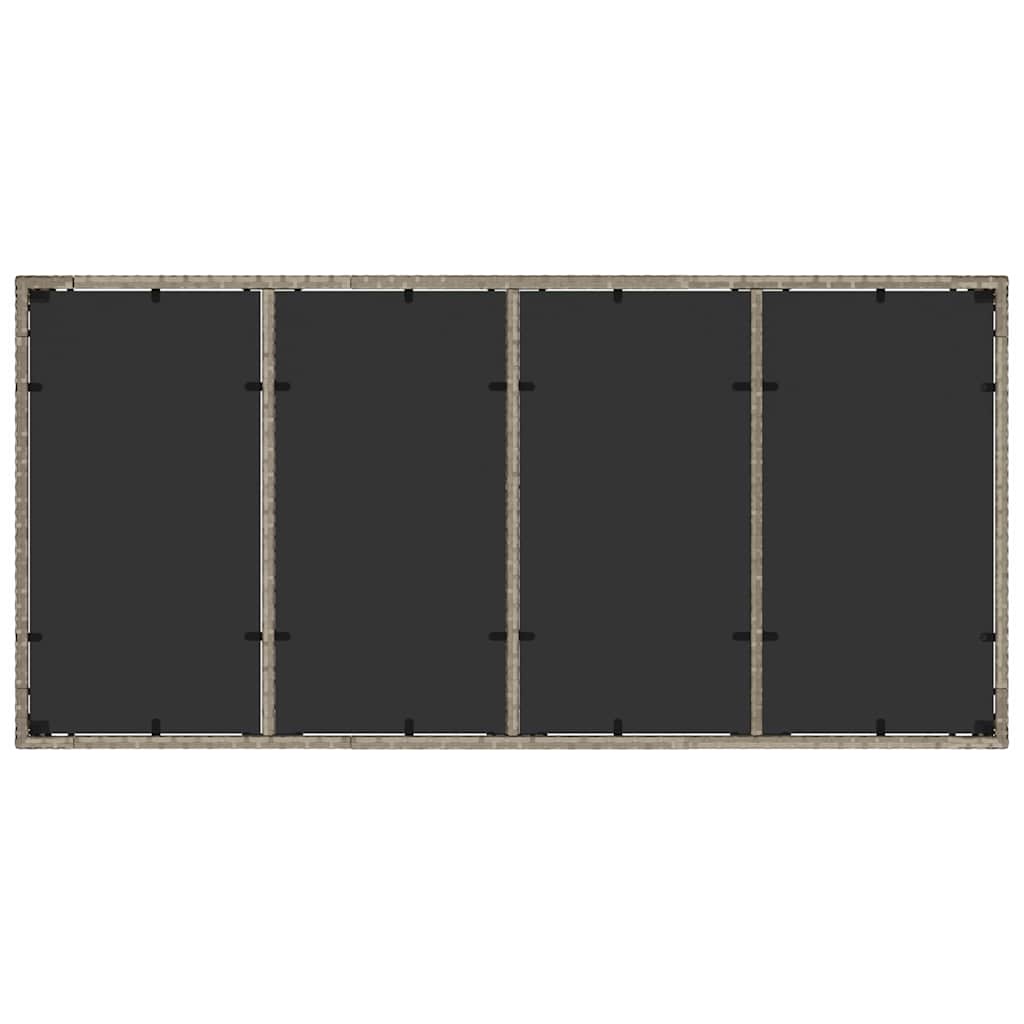 Tuin eettafelset 7 pcs Lichtgrijs poly rattan is nu te koop bij PeponiXL, paradijselijk wonen!