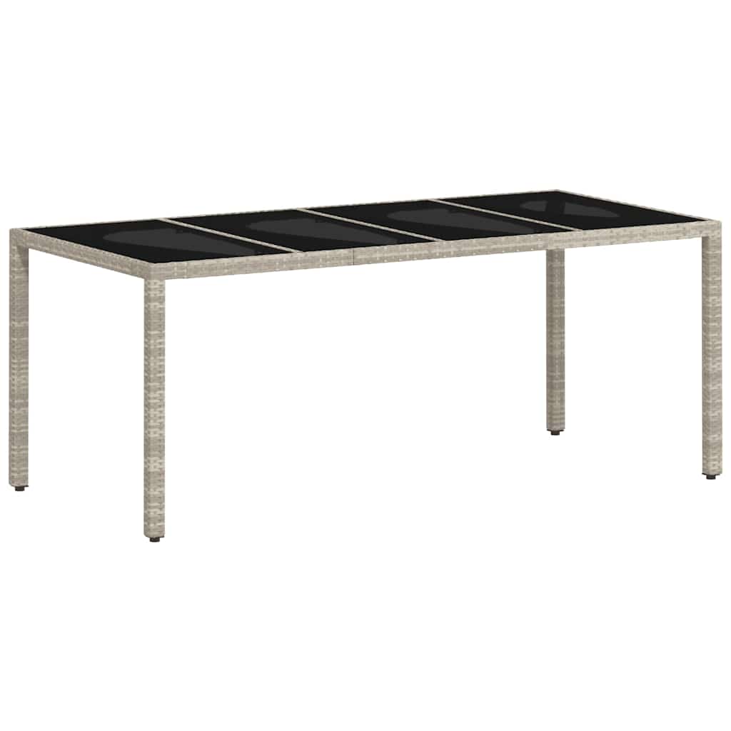 Tuin eettafelset 9 pcs Lichtgrijs poly rattan is nu te koop bij PeponiXL, paradijselijk wonen!