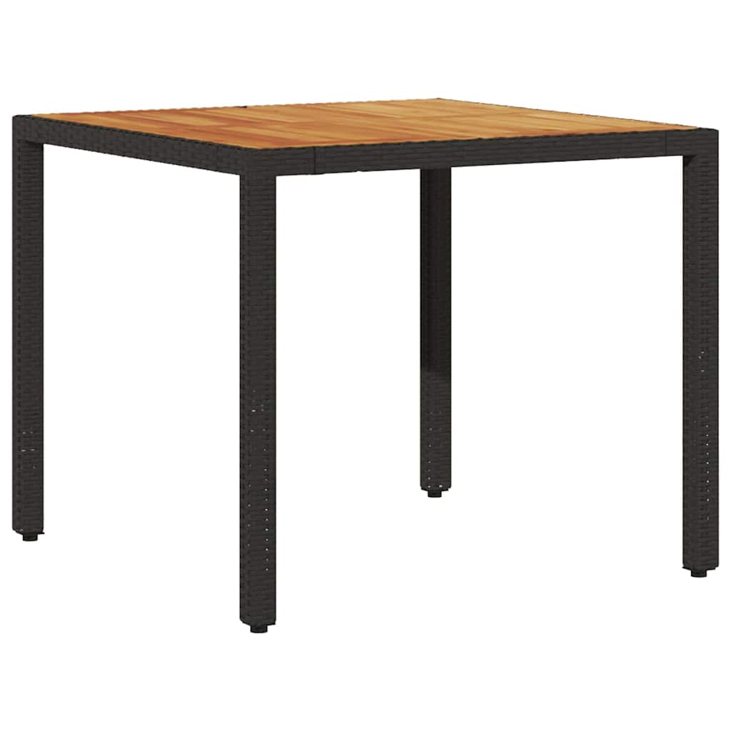 Tuin eettafelset 3 pcs Zwart poly rattan is nu te koop bij PeponiXL, paradijselijk wonen!