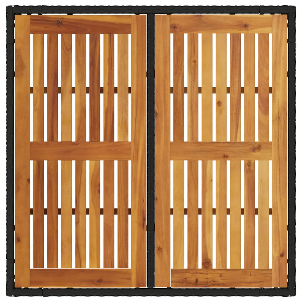 Tuin eettafelset 3 pcs Zwart poly rattan is nu te koop bij PeponiXL, paradijselijk wonen!