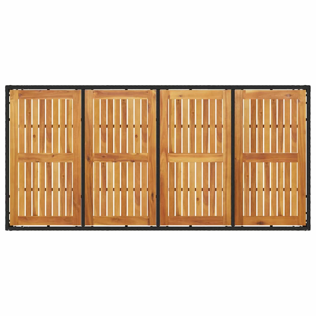 Tuin eettafelset 9 pcs Zwart poly rattan is nu te koop bij PeponiXL, paradijselijk wonen!