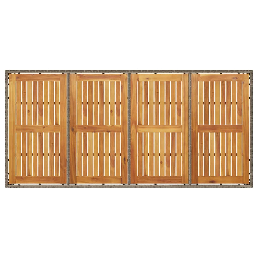 Tuin eettafelset 9 pcs Grijs poly rattan is nu te koop bij PeponiXL, paradijselijk wonen!