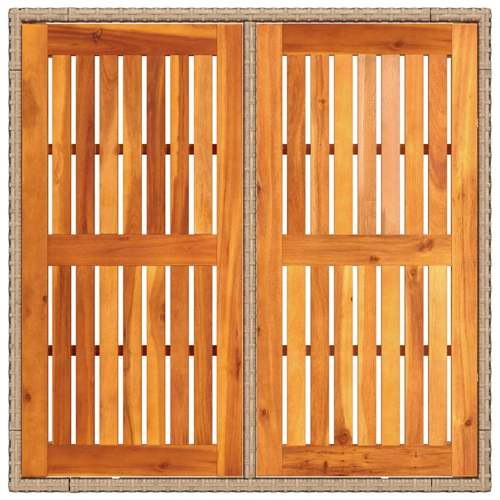 Tuin eettafelset 5 pcs Beige poly rattan is nu te koop bij PeponiXL, paradijselijk wonen!