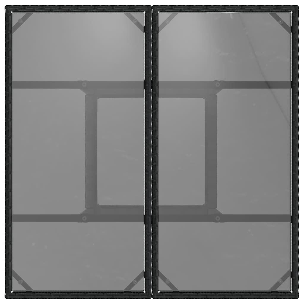 Tuin eettafelset 5 pcs Zwart poly rattan is nu te koop bij PeponiXL, paradijselijk wonen!