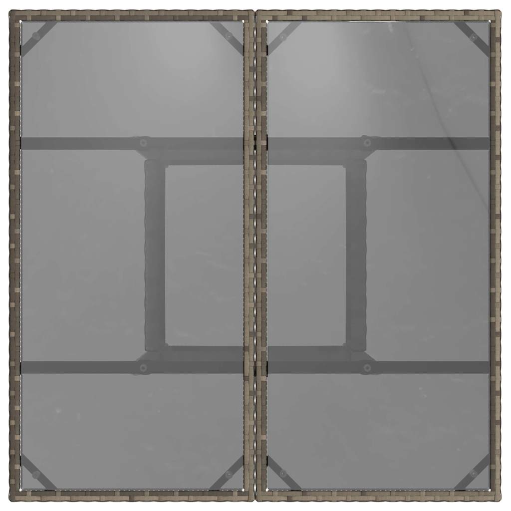 Tuin eettafelset 5 pcs Grijs poly rattan is nu te koop bij PeponiXL, paradijselijk wonen!