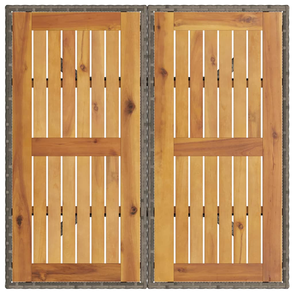 Tuin eettafelset 3 pcs Grijs poly rattan is nu te koop bij PeponiXL, paradijselijk wonen!